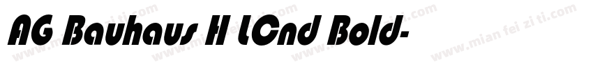 AG Bauhaus H LCnd Bold字体转换
